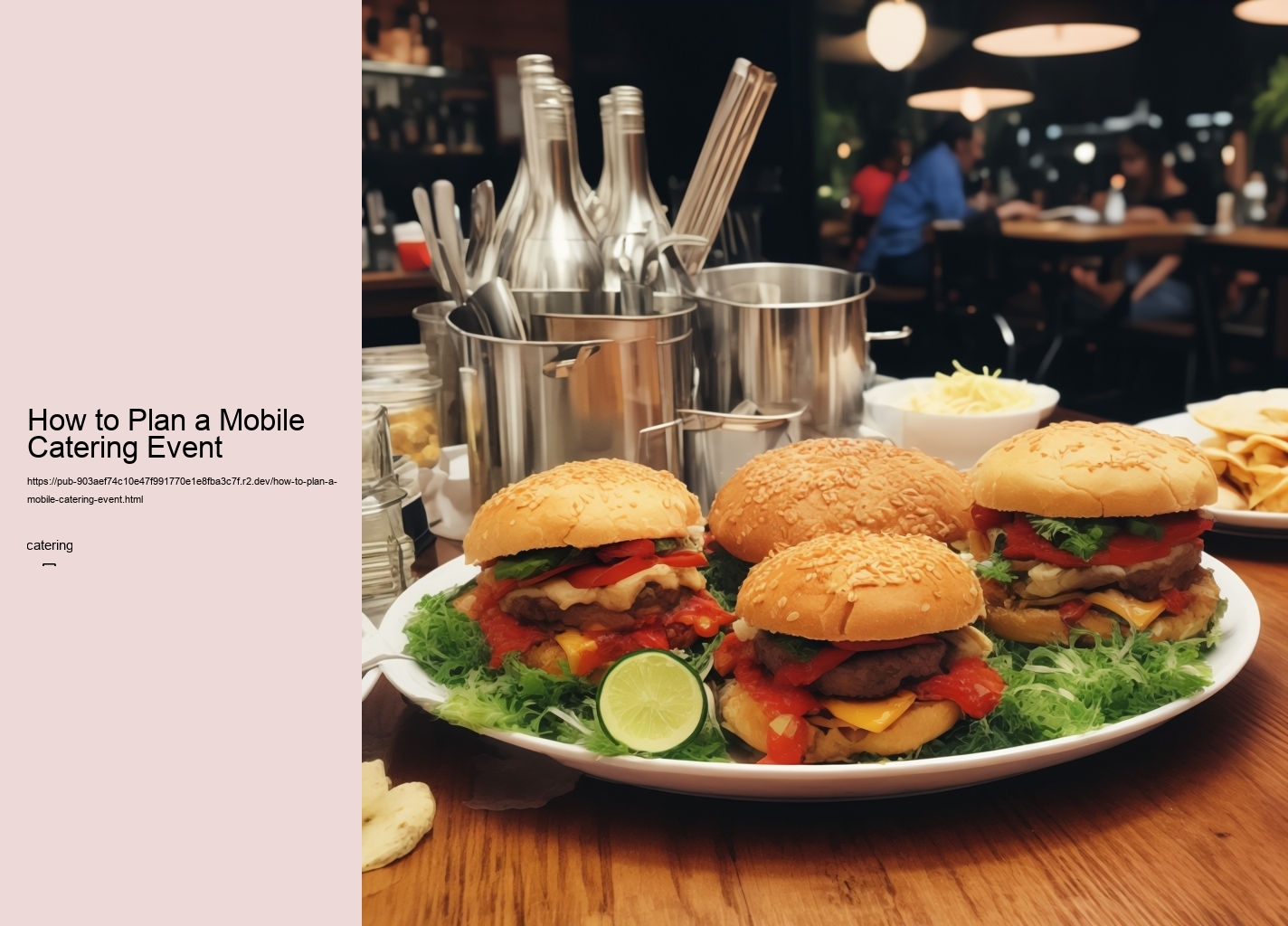 How to Plan a Mobile Catering Event